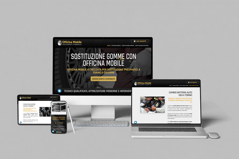 Officina mobile - Sostituziona gomme a domicilio Torino