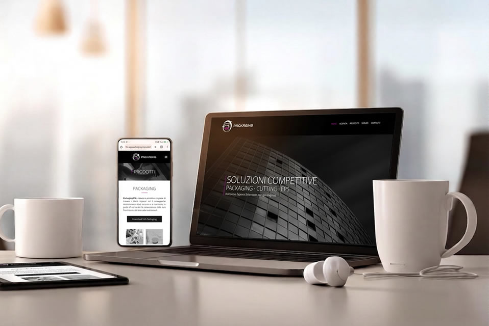 Sito web aziendale ottimizzato per SGA Packaging in Piemonte