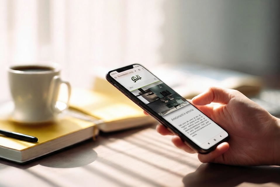 Sito web ottimizzato per smartphone per attività dell'area di Rivarolo a Pertusio